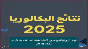 رابط نتائج البكالوريا سوريا 2025 وخطوات الاستعلام والاعتراض للطلاب والأهالي
